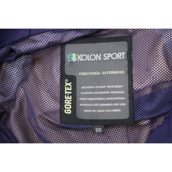 Kolon sport men's 100 M/L goretex performance shell full zip waterproof jacket - Picture 8 of 16